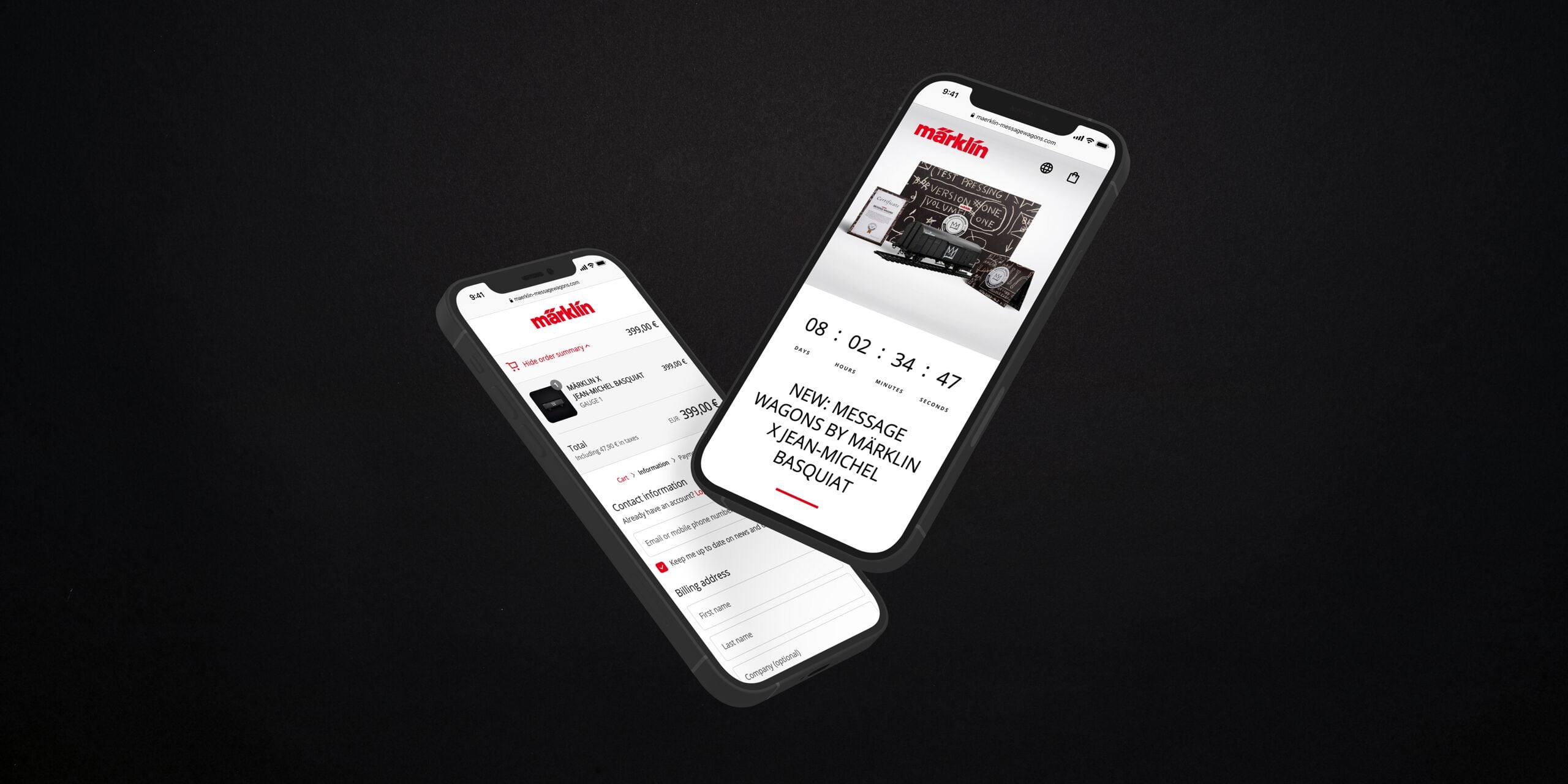 Bild des responsiven Shop Designs auf dem Smartphone