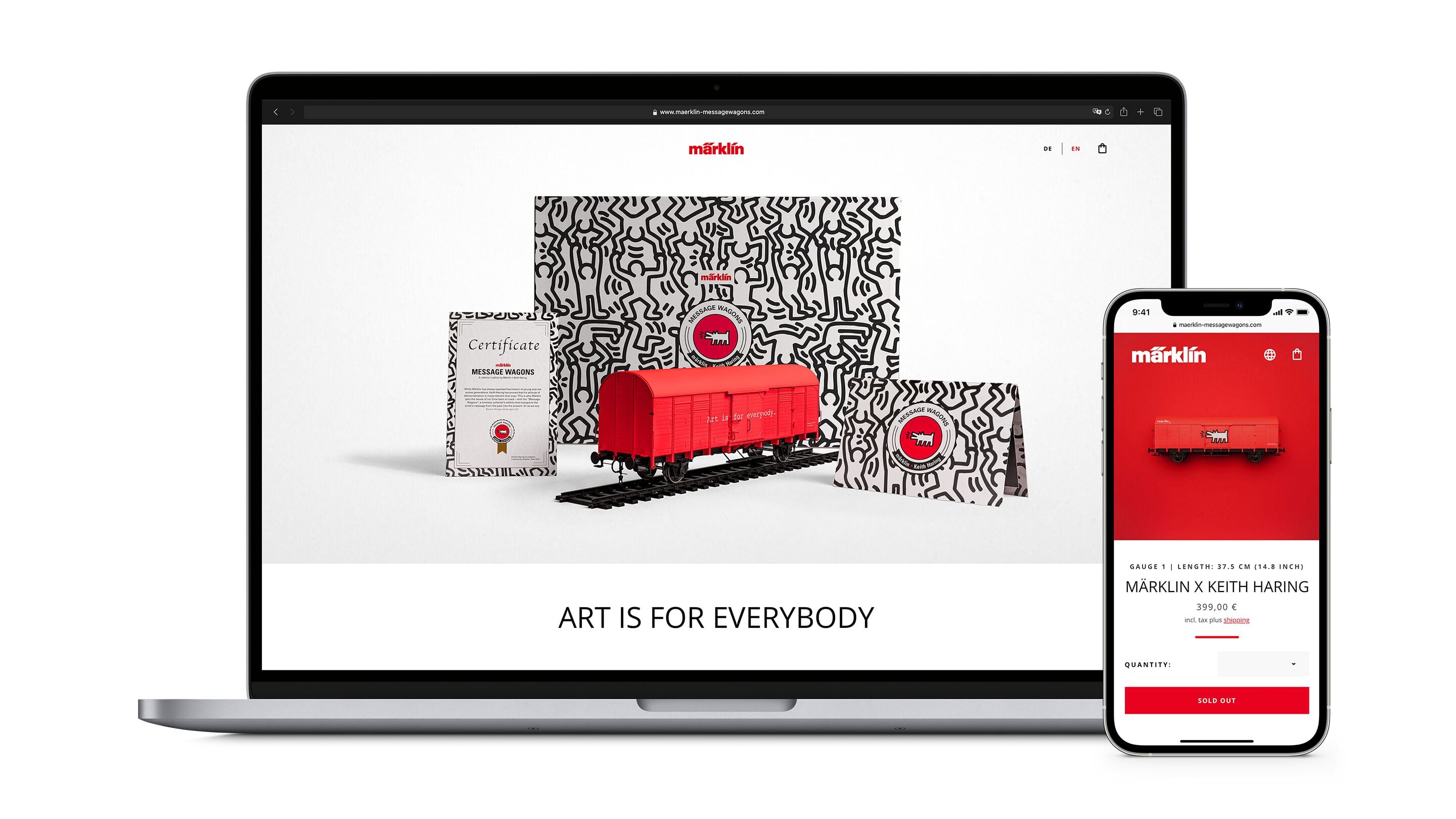 Bild des neuen Märklin Message Wagons Webshop