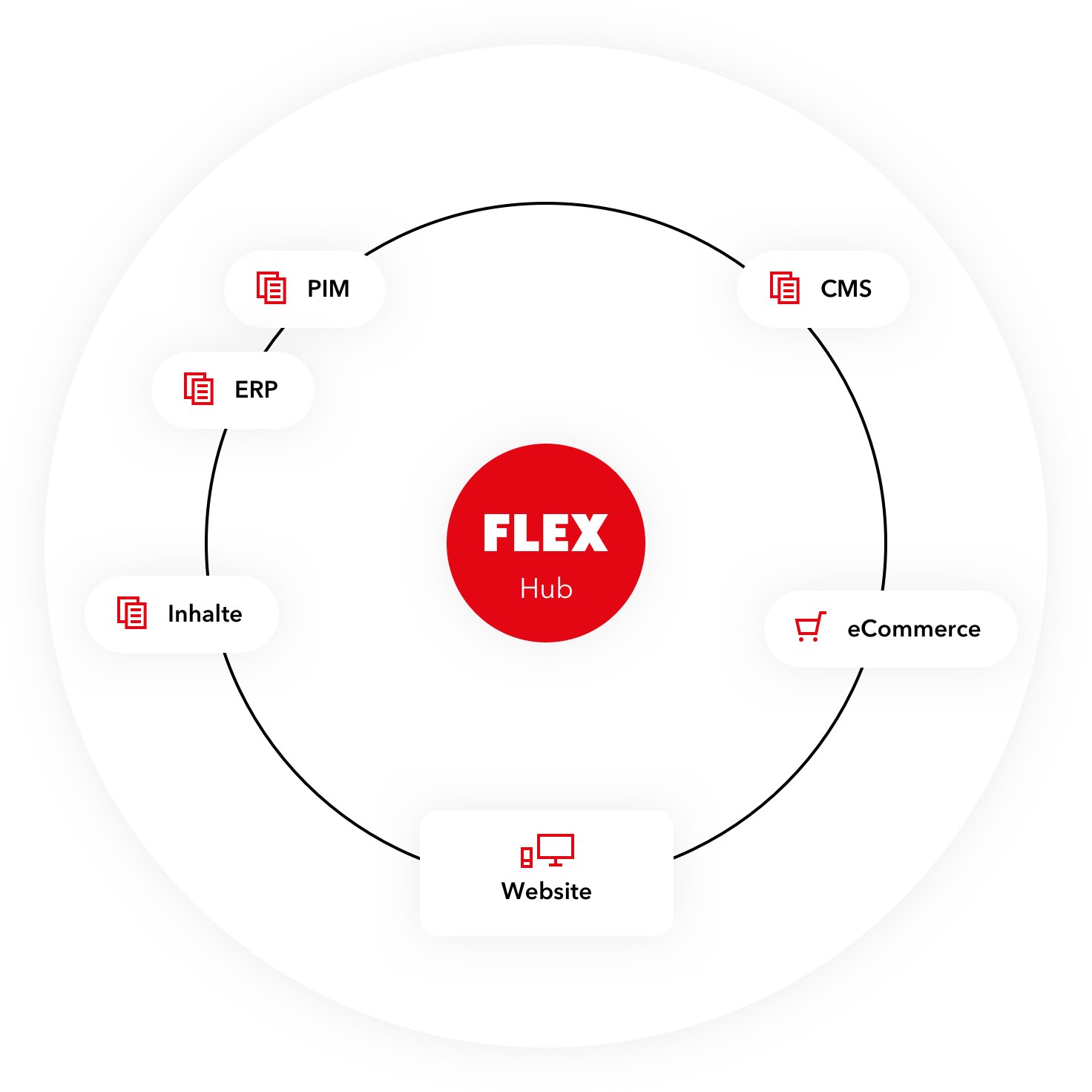 Alle Infos zur headless CMS Webseite FLEX in einem Schaubild