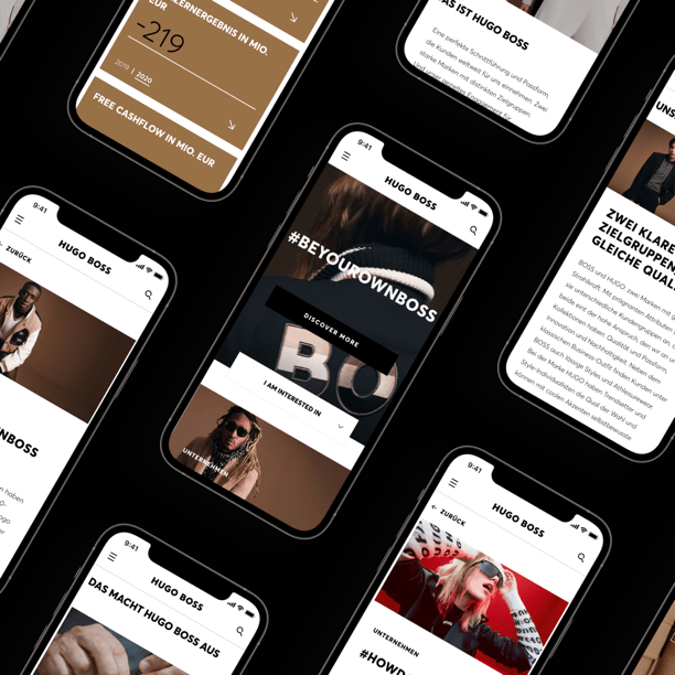 Die Corporate Website der Modeikone HUGO BOSS überzeugt mit einer Branded UX über alle Zielgruppen hinweg.