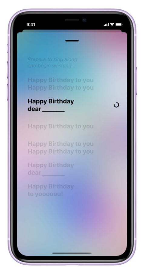 Bild der Happy Wash App in Aktion